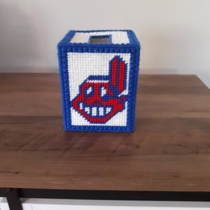 Cleveland Indians Handmade Tissue Box Cover